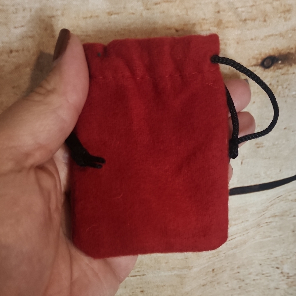 Christian Louboutin Red Velvet Drawstring Pouch - Picture 2 of 4